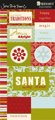 Scenic Route - Rockland Santa Was Here chipboard pieces  (sold in 3's)