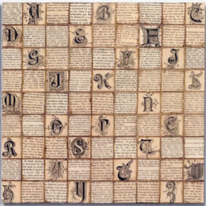 Scenic Route Paper Co - Alpha Squares 12x12 paper  (pack of 10)