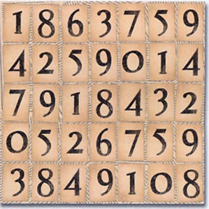 Scenic Route Paper Co - Card Number Large 12x12 paper  (pack of 10)