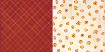 Scenic Route Paper Co - Harvest Daisies 12x12 double sided cardstock  (pack of 10)