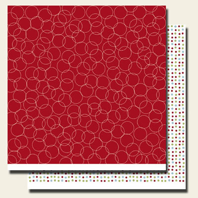 Scenic Route - North Shore Fakie Red 12x12 double sided cardstock     (pack of 10)