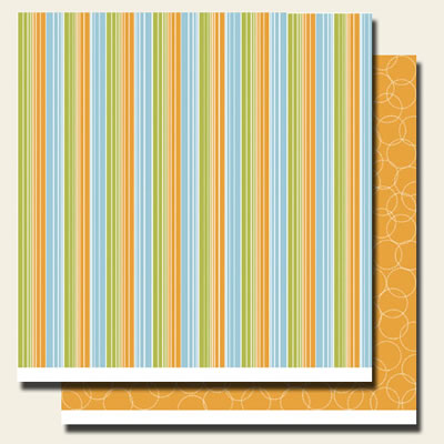 Scenic Route - North Shore Stoked Stripe 12x12 double sided cardstock  (pack of 10)