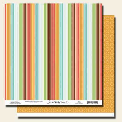 Scenic Route - Charlotte Margaret Street Stripe 12x12 double sided cardstock  (pack of 10)