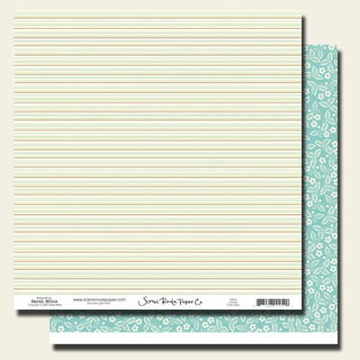 Scenic Route - Charlotte Essex Stripe 12x12 double sided cardstock    (pack of 10)