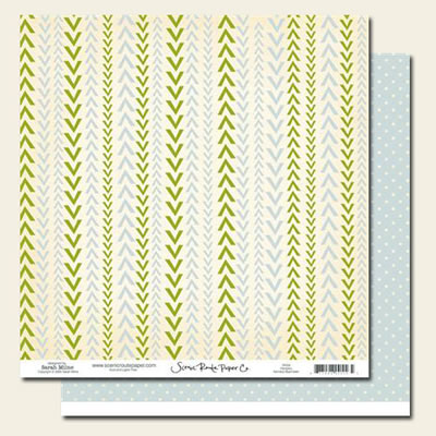 Scenic Route - Hampton Kennedy Blue Green 12x12 double sided cardstock  (pack of 10)