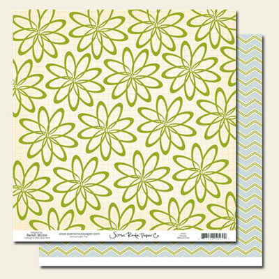 Scenic Route - Hampton Bellwood Floral 12x12 double sided cardstock  (pack of 10)