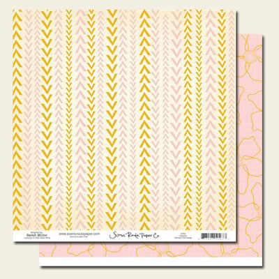 Scenic Route - Hampton Kennedy Pink Orange 12x12 double sided cardstock     (pack of 10)