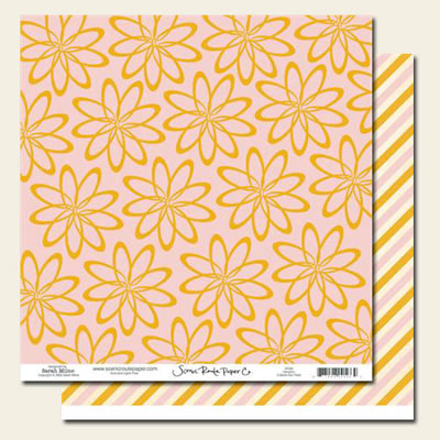 Scenic Route - Hampton Colberts Ave Floral 12x12 double sided cardstock     (pack of 10)