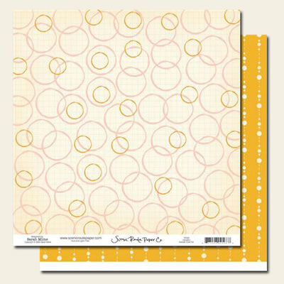 Scenic Route - Hampton Kendall Circle Pink 12x12 double sided cardstock     (pack of 10)