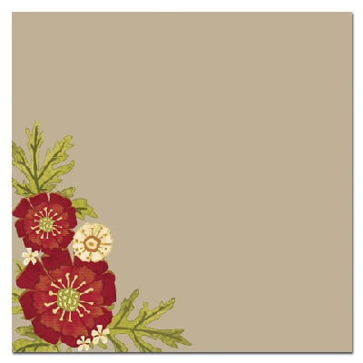 Scenic Route - Sonoma Kraft Red Bouquet 12x12 paper  (pack of 10)