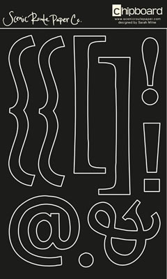 Scenic Route - Black Punctuation  (sold in 3's)