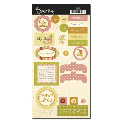 Scenic Route - Sonoma Baby Cakes Chipboard Pieces  (sold in 3's)