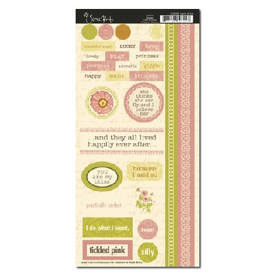 Scenic Route - Sonoma Little Princess Cardstock Stickers  (sold in 3's)