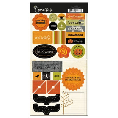 Scenic Route - Salem Halloween Chipboard Pieces  (sold in 3's)