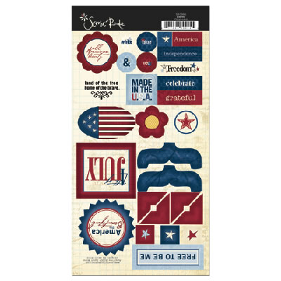 Scenic Route - Liberty Chipboard Pieces  (sold in 3's)