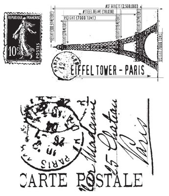 Stampers Anonymous - Tim Holtz - I See Paris - Cling Mounted Set  (sold individually)