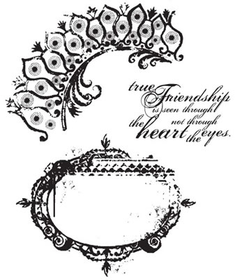 Stampers Anonymous - Tim Holtz - Tattered Elements - Cling Mounted Set  (sold individually)