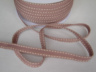 Strano Designs - 3/8" Taupe w Natural Stitching - 35 yards  (sold individually)