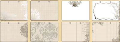Tattered Angels - Heidi Collection - Fastenations Add On Pages  (sold in 3's)
