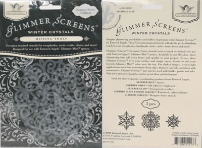 Tattered Angels - Glimmer Screens - Winter Crystals  (sold in 3's)