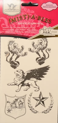 Tattered Angels - Heidi Collection - Rockin' Renaissance Mistable Paper Elements  (sold in 3's)