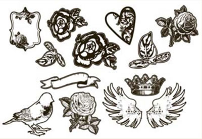 Tattered Angels - Heidi Collection - IR-RESIST-IBLE Chips Vava Victorian  (sold in 3's)