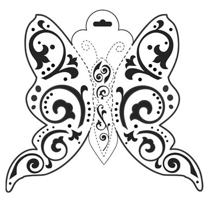 The Crafters Workshop - 12x12 Template - Butterfly  (sold in 3's)
