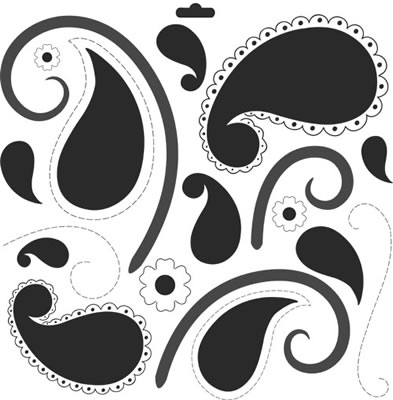 The Crafters Workshop - 6x6 Template - Pretty Paisley  (sold in 3's)