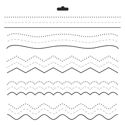 The Crafters Workshop - 12x12 Template - Stitch Doodle Dot  (sold in 3's)