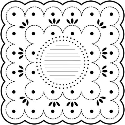 The Crafters Workshop - 12x12 Template - Dotted Scallop  (sold in 3's)