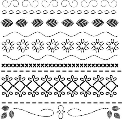 The Crafters Workshop - 6x6 Template - Deco Stitches  (sold in 3's)