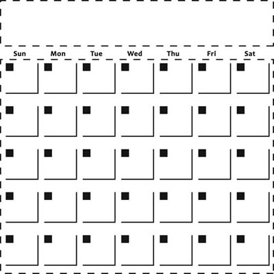 The Crafters Workshop - 6x6 Template - Calendar  (sold in 3's)