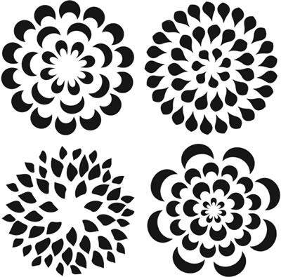 The Crafters Workshop - 12x12 Template - Mums  (sold in 3's)