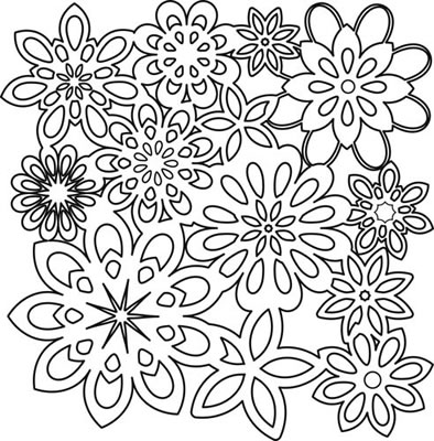 The Crafters Workshop - 12x12 Template - Flower Shower  (sold in 3's)