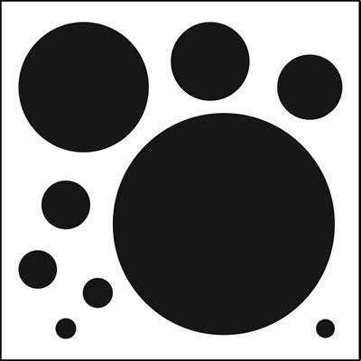 The Crafters Workshop - 12x12 Template Basic Circles  (sold in 3's)
