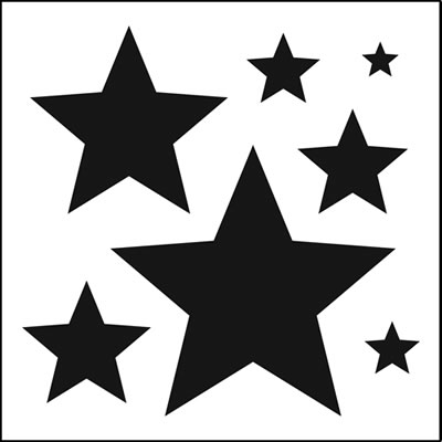The Crafters Workshop - 12x12 Template Basic Stars  (sold in 3's)