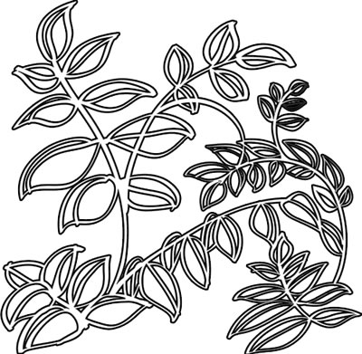 The Crafters Workshop - 12x12 Template Vines  (sold in 3's)