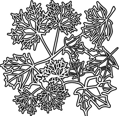 The Crafters Workshop - 6x6 Template Maple Leaves  (sold in 3's)