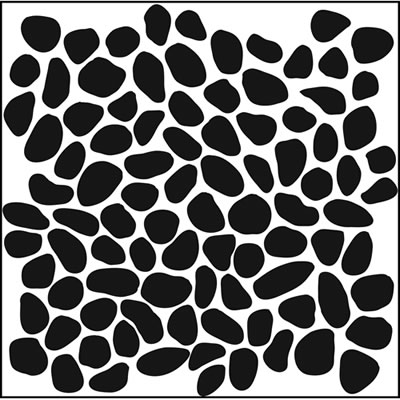The Crafters Workshop - 12x12 Template Pebbles  (sold in 3's)