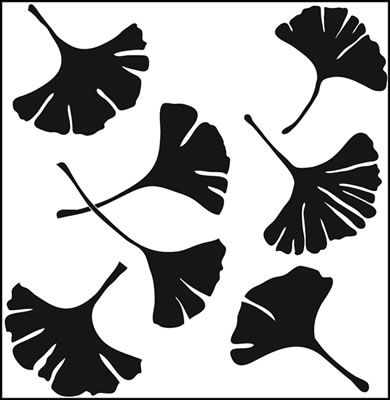The Crafters Workshop - 12x12 Template Ginko Leaves  (sold in 3's)