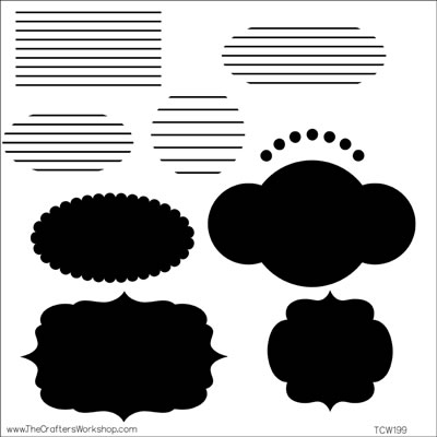 The Crafters Workshop - 6x6 Template - Journaling Blurbs  (sold in 3's)