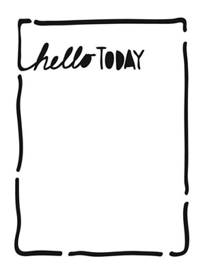 The Crafters Workshop - Life Bits 3x4 Stencils - Hello Today  (sold in 3's)