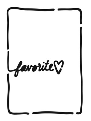 The Crafters Workshop - Life Bits 3x4 Stencils - Favorite  (sold in 3's)