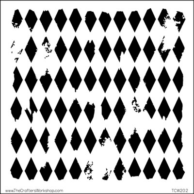 The Crafters Workshop - 12x12 Template - Harlequin  (sold in 3's)