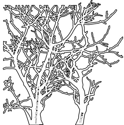 The Crafters Workshop - 6x6 Template - Branches  (sold in 3's)