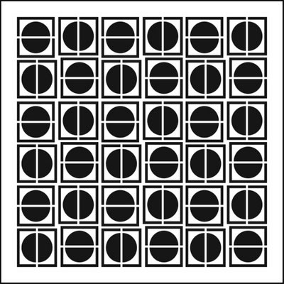 The Crafter's Workshop -12x12 Template Circles in Squares  (sold in 3's)