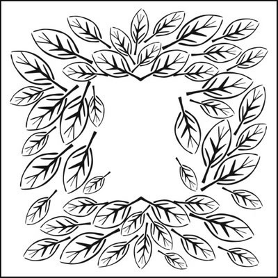 The Crafter's Workshop -12x12 Template Leaf Frame  (sold in 3's)