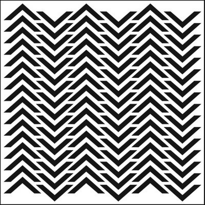 The Crafter's Workshop - 6x6 Template Chevron  (sold in 3's)