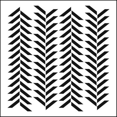 The Crafter's Workshop - 6x6 Template Herringbone  (sold in 3's)