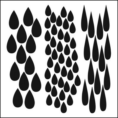 The Crafter's Workshop -12x12 Template Rain  (sold in 3's)